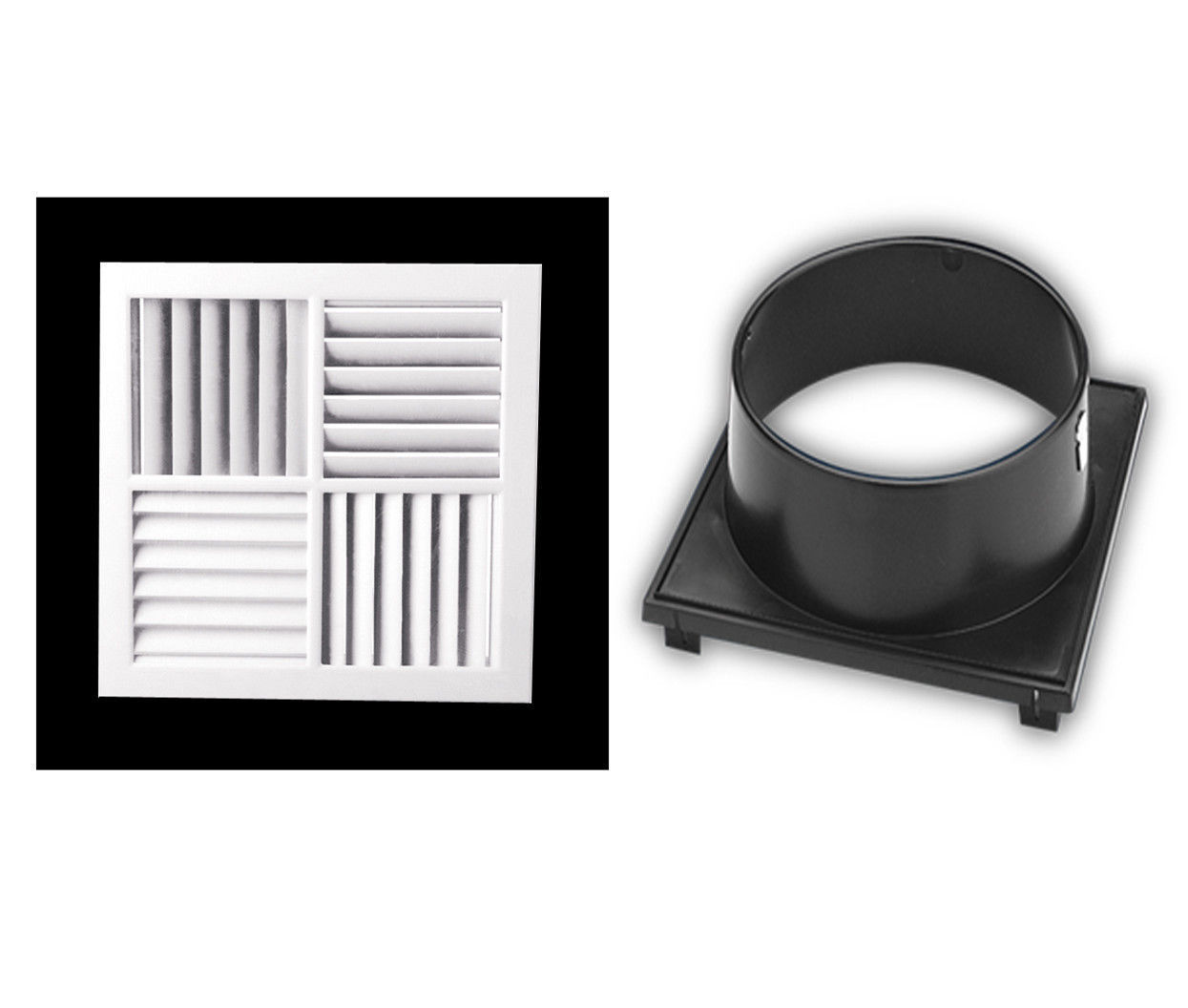 4 Way Vent MultiDirectional Outlet 400Mm Aircon Heating&Cooling With