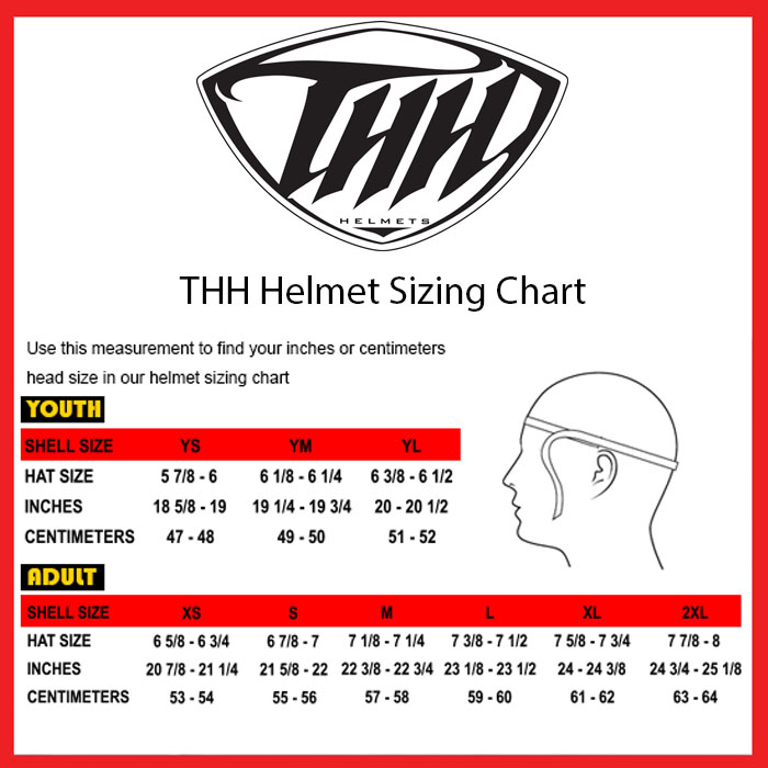 Thh Helmets Size Chart