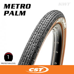 CST Tyre Metro Palmbay C1779 - 700 x 40 Hybrid - 0.7mm Apl Layer W/Ref Strip - Black With Brown Sidewall