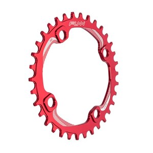 Funn Chain Ring - Solo Narrow Wide - 34T - 104mm BCD - Red