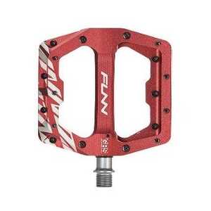 Funn Funndamental MTB Pedals with Steel Pins Red