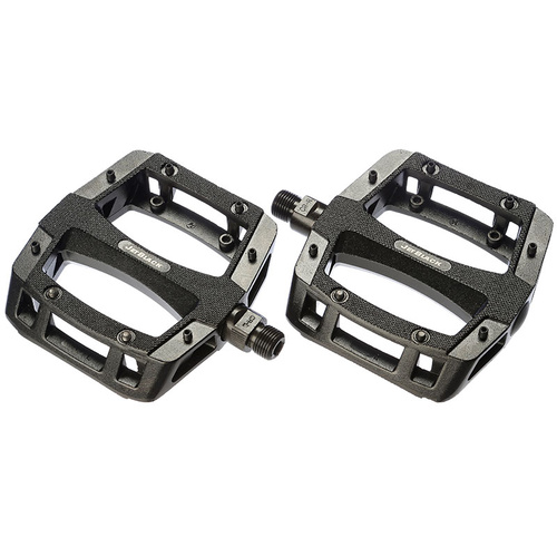 JetBlack Flat Out Alloy Bike Bicycle MTB Pedals Painted Black Ball Bearings Cromo Axle