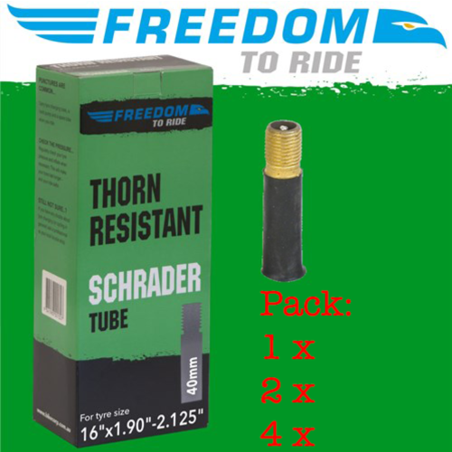 Freedom Tube - Thorn Resistant Schrader 16"x1.90-2.125" (20) 40mm