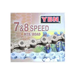 Yaban Chain - 7-8 Speed MTB/ROAD - 1/2 x 3/32 X 116L - Solid Pin - Half Silver/Brown