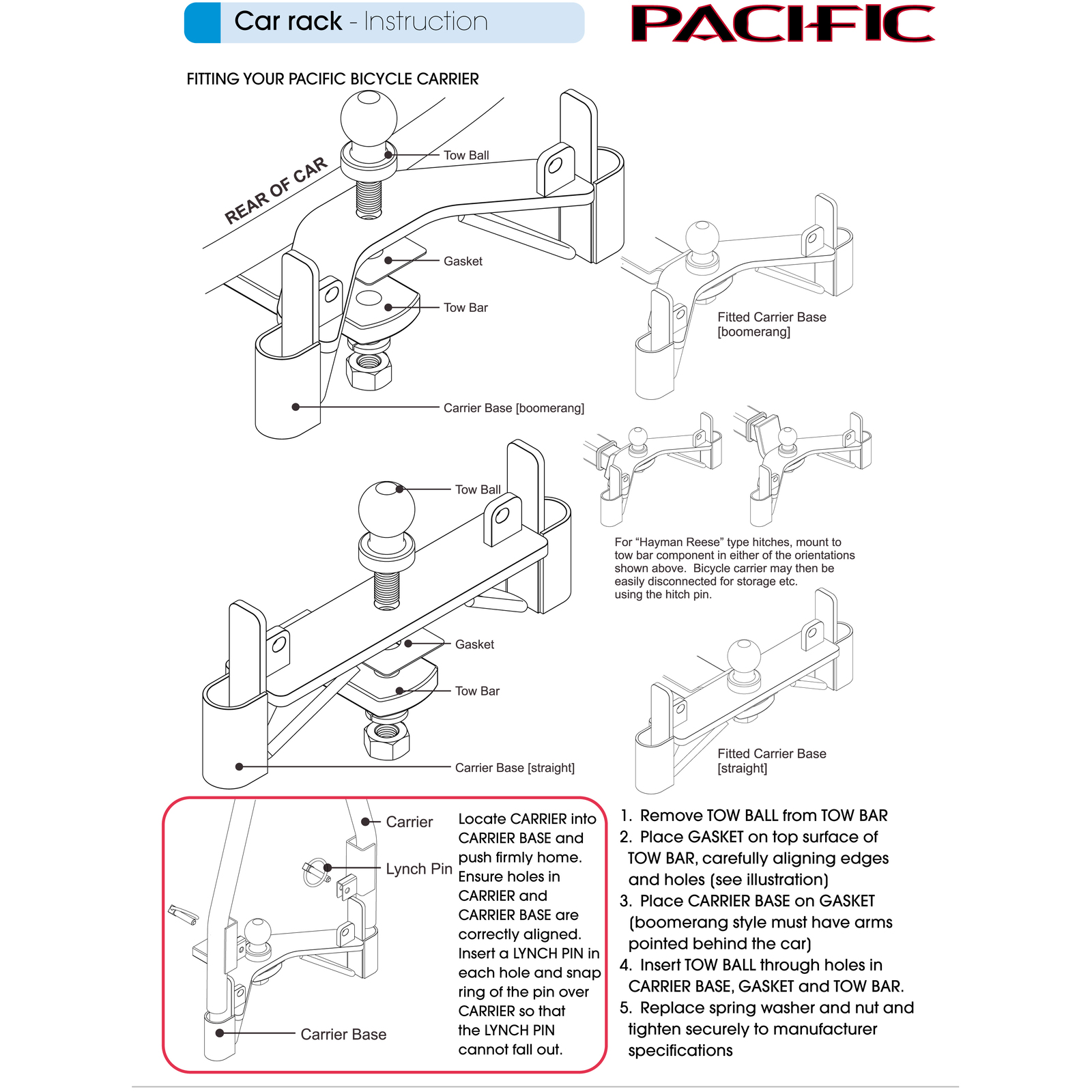 pacific bike rack