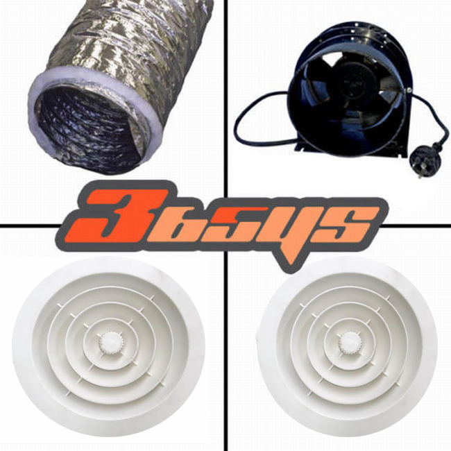 One Room 150Mm Inline Fan Heat Transfer Kit Air Transfer Kit eBay