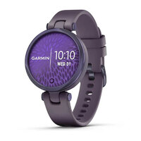 Garmin Lily Womens Smart Watch Midnight Orchid Bezel with Deep Orchid Case and Silicone Band