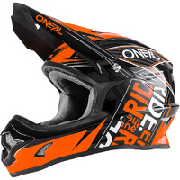 Oneal 2018 3 Series Fuel Black/Orange Helmet Motocross Youth/Kids