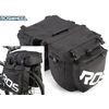 ROSWHEEL Pannier set, Top bag and side bags, water resistant, Side bags H33/W30cm, Top bag H34/W30cm, 1000D reinforced polyester, Black