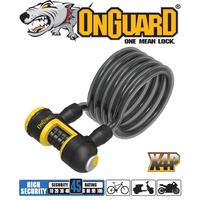 Onguard Bike Bicycle Lock Revolver Series X4P Coiled Combo 185cm x 12mm