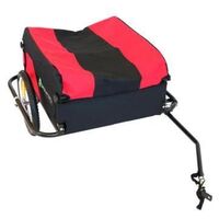 Bicycle Cargo Trailer in red and black cover
