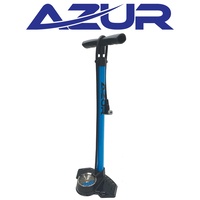 Azur Dual Scale Bike Floor Pump 160 psi Durable steel barrel and stamping plate