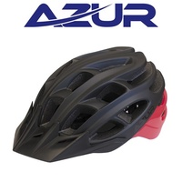 Azur Bicycle Helmet EXM   Bike Hybrid [Helmet Colour: Black-Red] [Helmet Size: 58-61 L/XL]