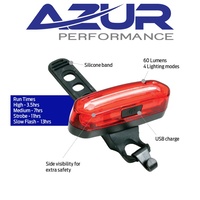 Azur 60 Lumen USB Pro Rechargeable Bike Bicycle Tail Light