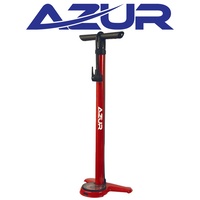 Azur Sirocco Bike Floor Pump -  Dual head Steel barrel construction 160 psi