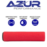 Azur Silicone Bike Handlebar Replacement Grips 130mm Bicycle Grips Pair Red