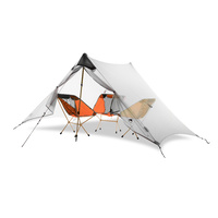 White Color Blue-Mountain 2 Lightweight Rodless Tent White Light Weight 2 People Water Proof
