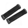 GRIPS, Clarks, Dual lock on ,130mm, With Bar Plugs, Ribbed Look Grip Pattern, All Black