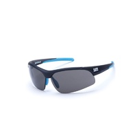 JetBlack Patrol Eyewear Matte Black (Blue Tips) Smoke/Clear/Amber Lenses