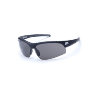 JetBlack Patrol Eyewear, Matte Black (Grey Tips) Smoke/Clear/Amber Lenses