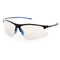 Jetblack Sunglasses Svelto Eyewear Black W' Blue Tips Smoke Photochromic Lens