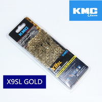 KMC X9SL 9 Speed 1/2" x 11/128" 116L for Shimano & SRAM - TI-NITRIDE GOLD
