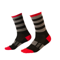 ONEAL Stripe MTB performance Sock Black/Grey/Red 43-46