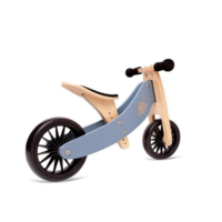 Kinderfeets Wooden 2-In-1 Tiny Tot PLUS Trike/Tricycle/Balance Bike - Slate Blue
