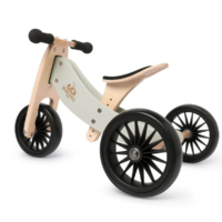 Kinderfeets Wooden 2-In-1 Tiny Tot PLUS Trike/Tricycle/Balance Bike - Silver Sage