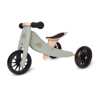 Kinderfeets Wooden 2-In-1 Tiny Tot Trike/Tricycle/Balance Bike - Sage