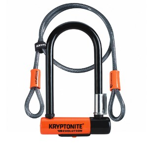 KRYPTONITE EVOLUTION MINI U-LOCK W/KRYPTOFLEX CABLE W/ BKT 122cm x 8.2cm x 17.8cm (3C)