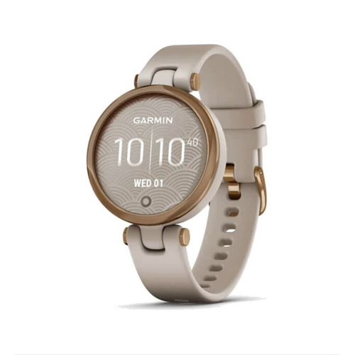 Garmin Lily Womens Smart Watch Rose Gold Bezel/Light Sand Case/Silicone Band