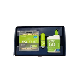 "NEW" KMC GO Waxed Limited Edition Box | XSL Flat 12/13 Speed Ti-N Gold Chain | 150ml + 15ml Wax
