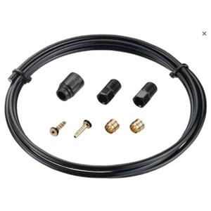 HYDRAULIC HOSE KIT - Tektro AM Oil Hose Kit, 5.5mm Dia, 2000mm Long, Black, non Banjo type