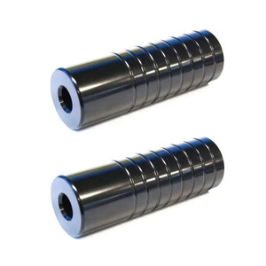Foot Pegs, 14mm Axle, 38 x 110mm Threadless, Steel, BLACK