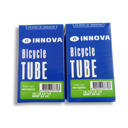 (PAIR) 2 xInnova Tube Bent Valve 12 - 1/2 x 2 - 1/4 Inch Bike Tubes