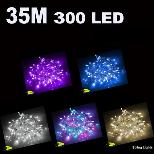 35M 300 Led Christmas Party Wedding Fairy String Light Rope Lights
