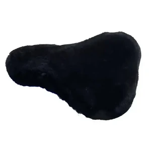 S/Cover, SHEEPSKIN, Large size to fit most seats, draw string fitting, Black, Pure Wool (300 x 220)