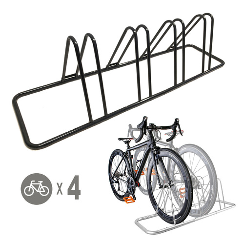 Velobici 1 - 4 Bike Floor Parking Rack Storage Stand Bicycle Triangle Black