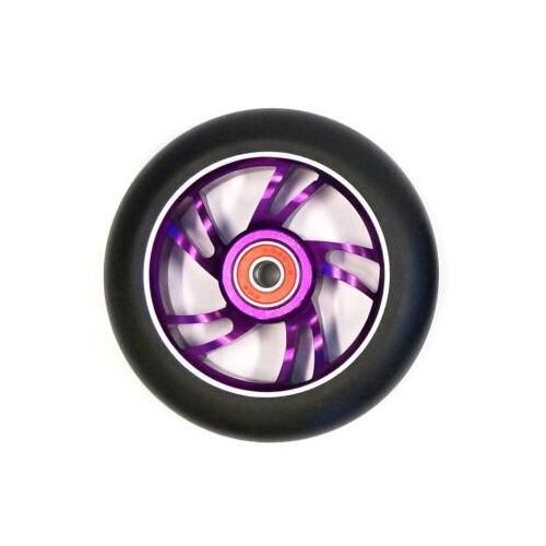 Scooter Wheel Alloy 110mm incl abec-9 bearing in PURPLE core 