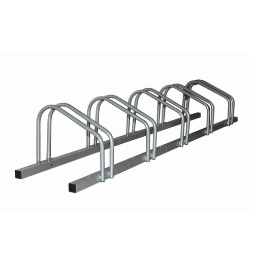 Velobici 1 - 5 Bike Floor Parking Rack Storage Stand Bicycle Silver