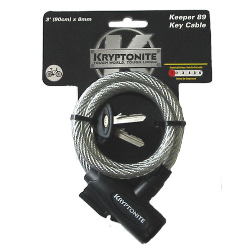 Kryptonite Keeper 89 Key Cable Lock 8Mm X 90Cm