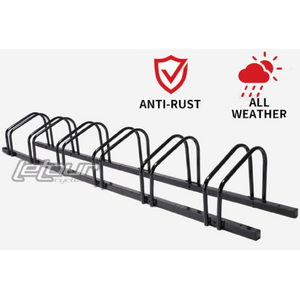 Velobici 1 - 6 Bike Floor Parking Rack Storage Stand Bicycle Black