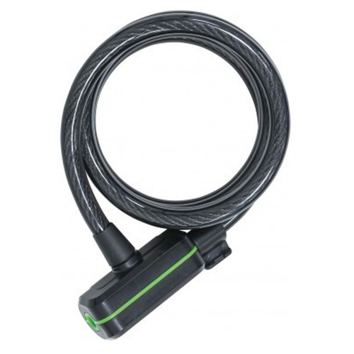Citadel Manhattan Cc180/12/K/B 180cm x 12mm Key Cable Bike Lock Black/Green