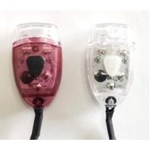 LIGHTS FRONT & REAR SET- MINI type - 2-Functions (constant or Flash). elastic fitting strap (incls button battery)