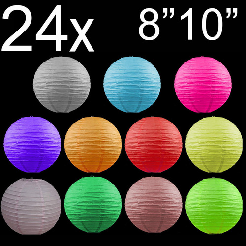 Bulk 24X Paper Lantern Chinese Party Birthday Wedding Fun Home Decoration(8+10)"