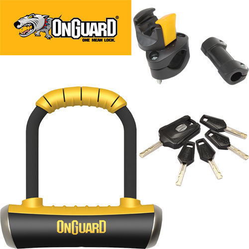 On Guard Pitbull Mini 90 X 140Mm Bicycle U-Lock Includes Quick Release Carrying Mount