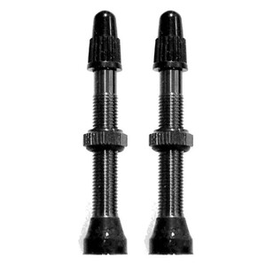 Tubeless Valves, Alloy, Black, w/ext O-ring, 44mm (2 Pcs per bag) FV/PV