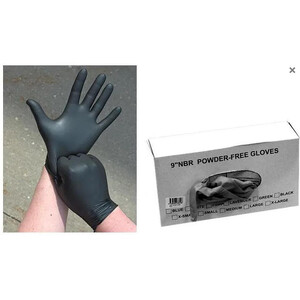 WORKSHOP GLOVES Extra Large, NBR, 100/box BLACK