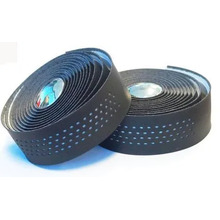 Velo Handlebar Cushion Tape Black Microfibre + White ShockProof gel w Plugs